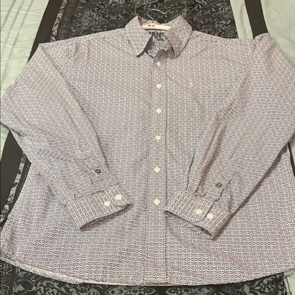 CINCH Men's Blue Patterned Button-Down Shirt, very nice, size medium - Picture 1 of 7